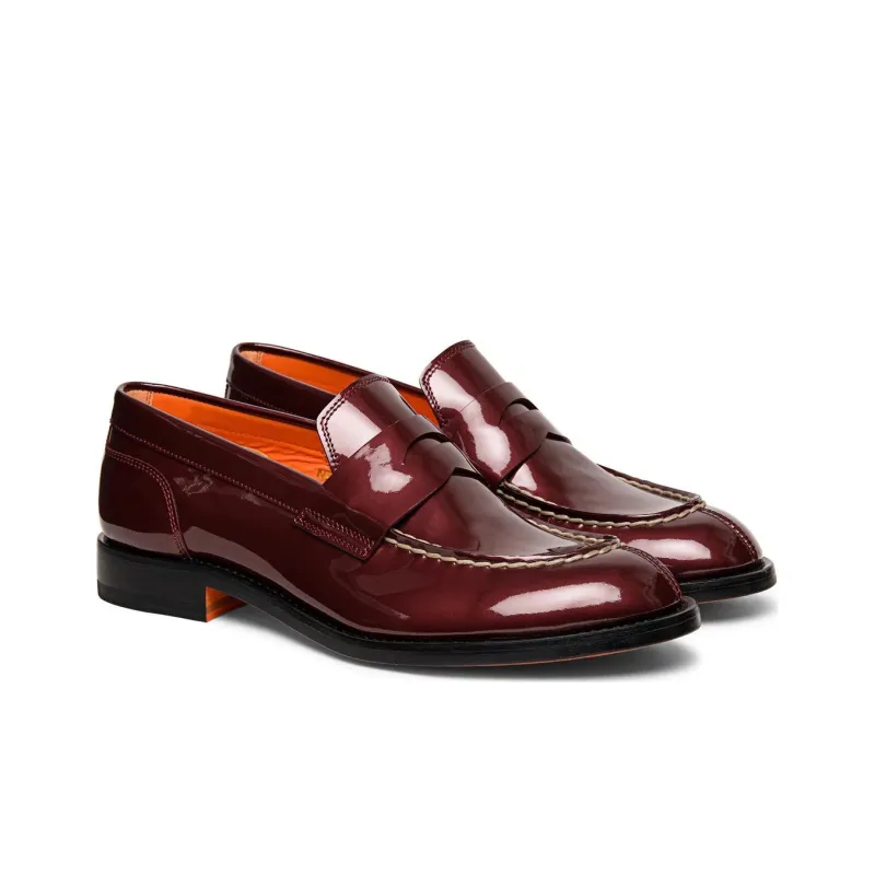 Santoni Alfie Patent-leather Penny Loafers-2