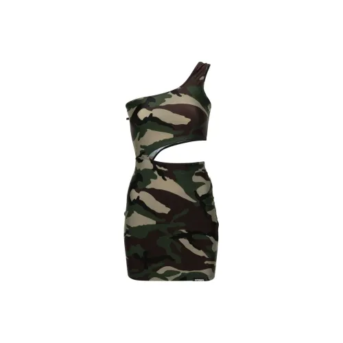 Vetements Camouflage-print Cut-out Minidress