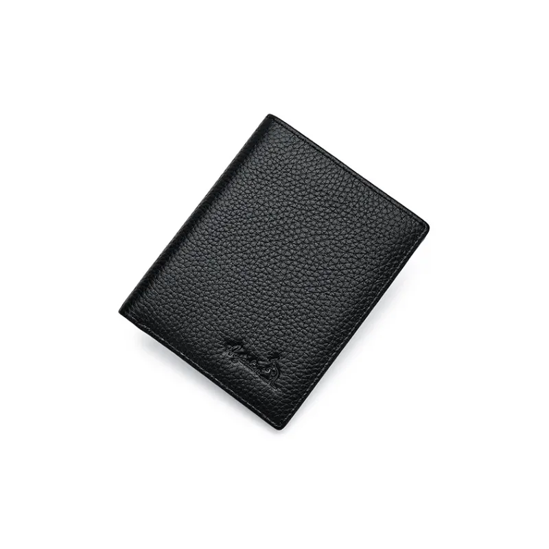 AUGTARLION Genuine Leather Leather Clip Wallet Regular Men's Black-2