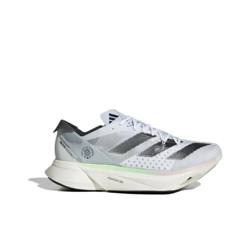 Adidas Adizero Adios Pro 3 Cushioned Slip Resistant Low Top Casual Running Shoes Men's Gray-1