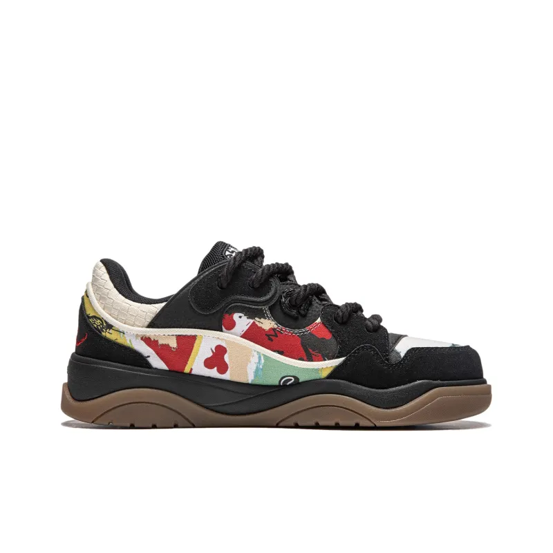 LiNing Zhi Cheng 2.0 Snake Low Top Skateboard Shoes Unisex Black-1