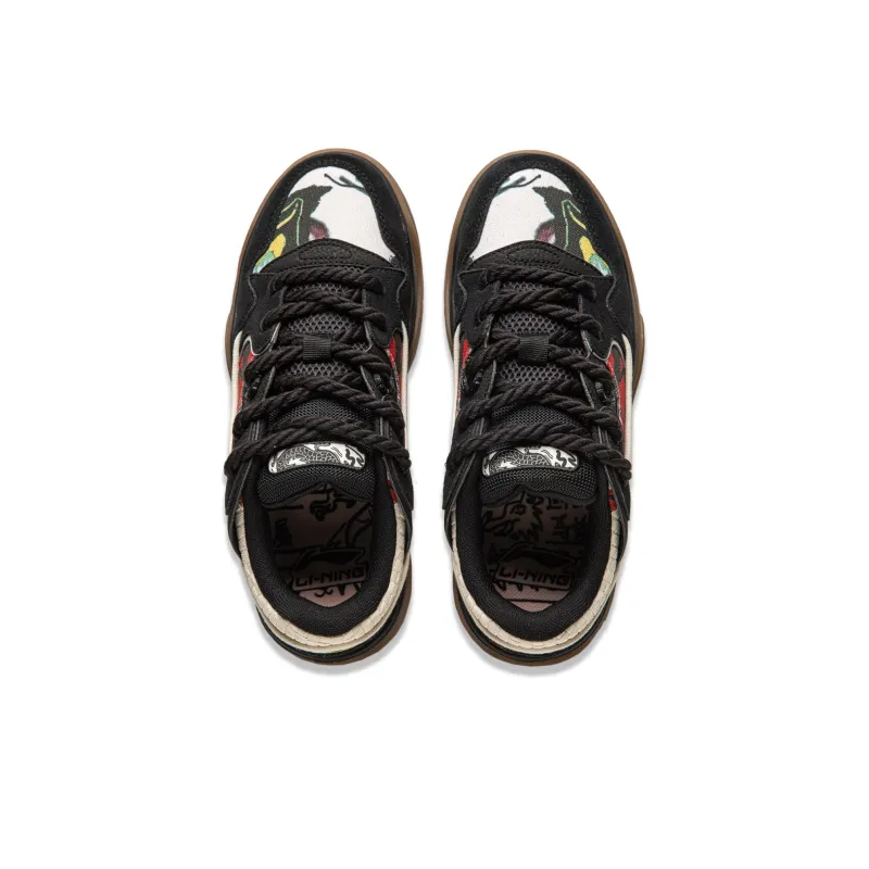 LiNing Zhi Cheng 2.0 Snake Low Top Skateboard Shoes Unisex Black-3