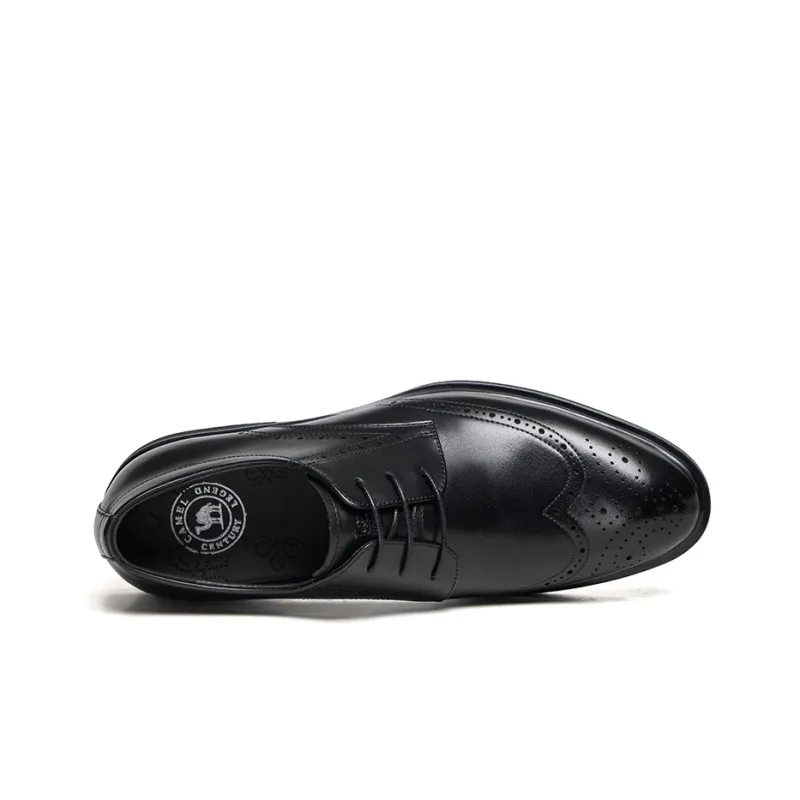 CAMEL Dress Shoes Men Low Top Black/Brown-2