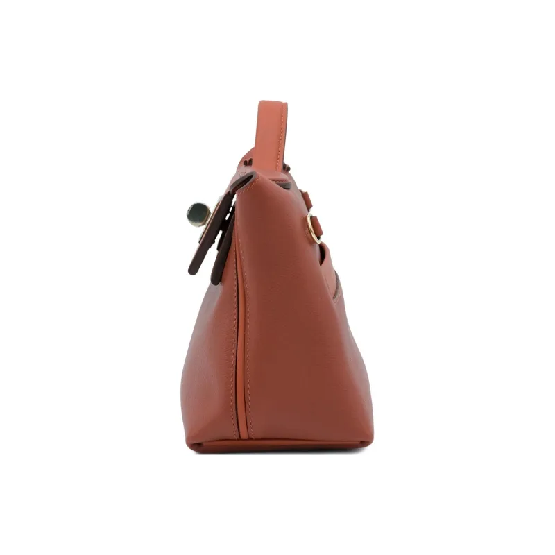 HERMES 24/24 Evercolor With Swift Calfskin Handbag Shoulder Bag Mini Women's 6C Copper Pumpkin With Red Copper Accents-1