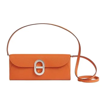 HERMES Maillon To Go Epsom Leather Wallets Shoulder Bag Crossbody Bag Women's 93 Orange Hermes Orange Combo