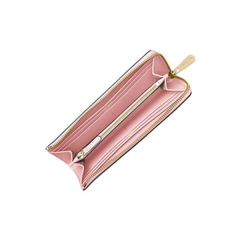 MICHAEL KORS Jet Set Travel Saffiano Leather Wallet Tubas Women's Blush Pink-1