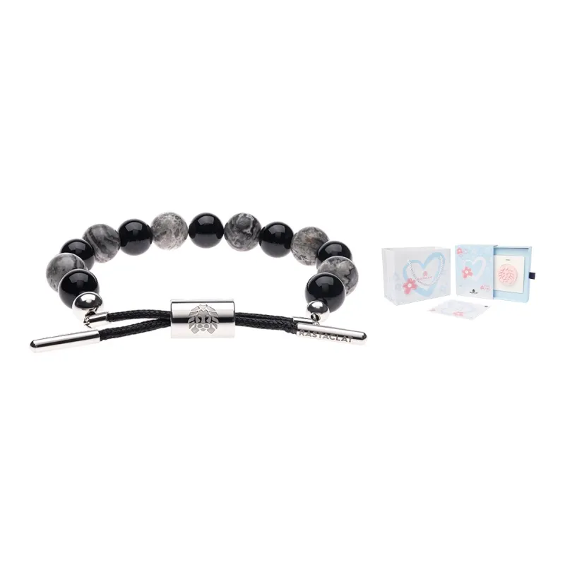 Rastaclat Black Agate Bracelets Unisex-4