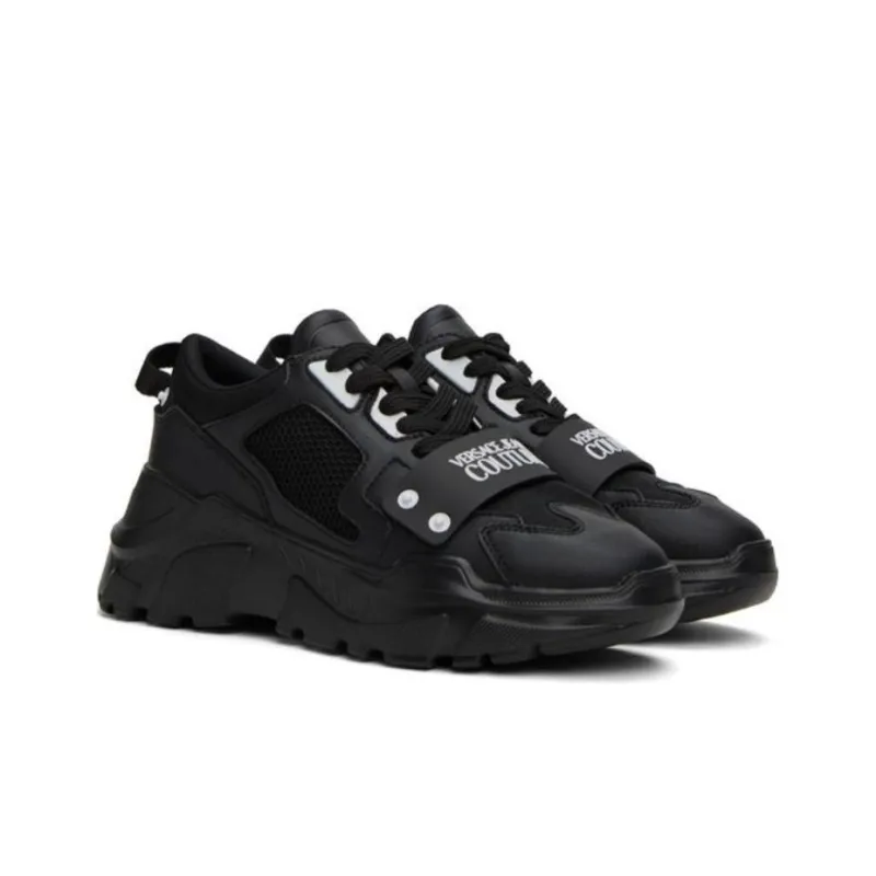 VERSACE JEANS COUTURE Speedtrack Low Top Casual Shoes Men's Black-3