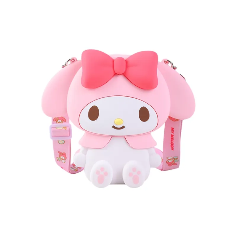 Sanrio Kuromi My Melody PVC Shoulder Bag, Crossbody Bag Medium Size Women's White/Black/Pink/Purple-7