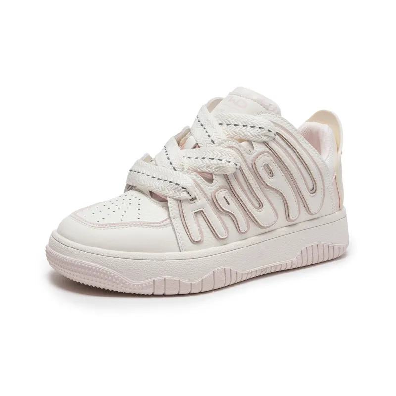 Hotwind Skateboard Shoes Women's Low-Top 82 Beige Pink EU 36 POIZON