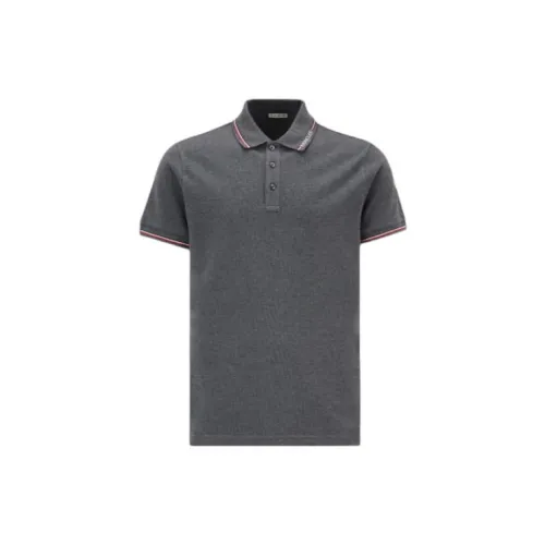 Moncler Polo Shirts Men Gray