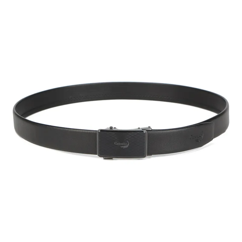 Crocodile Automatic Buckle Belt High End Business Casual Soft Cow Leather Leather Belts Men's 3.5cm-1