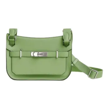 HERMES Jypsiere Swift Calfskin Shoulder Bag, Crossbody Bag Mini Women's Green