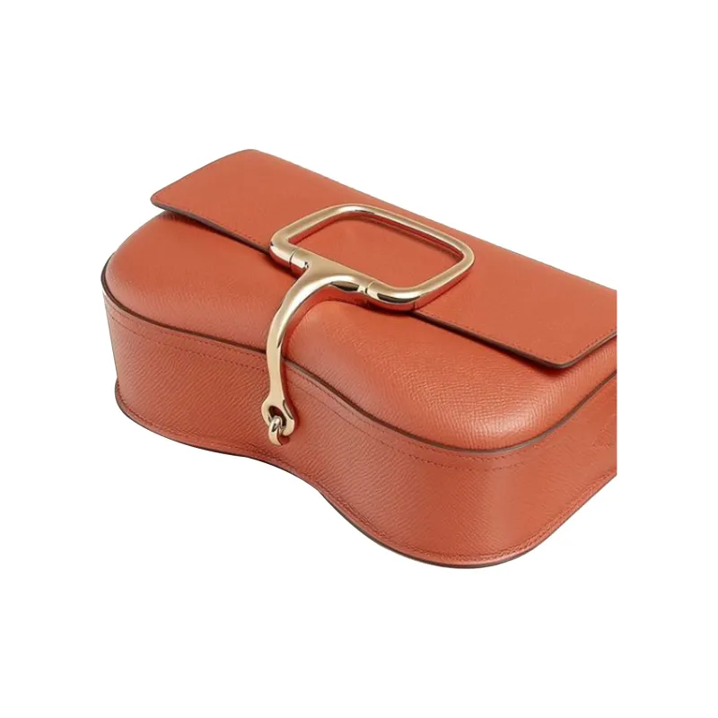 HERMES Della Epsom Calfskin Crossbody Bag Shoulder Bag Women's R1 Terre Battue Red Clay-4