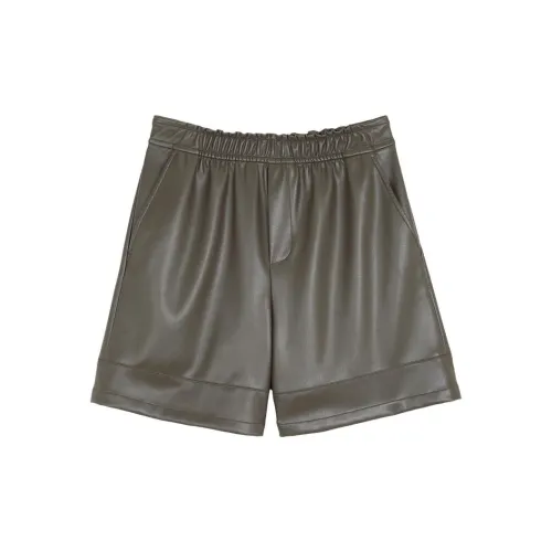 MSLAN Casual Shorts Women's Dark Autumn Green