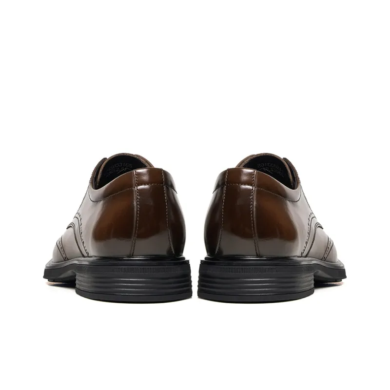 CAMEL Dress Shoes Men Low Top Black/Brown-8