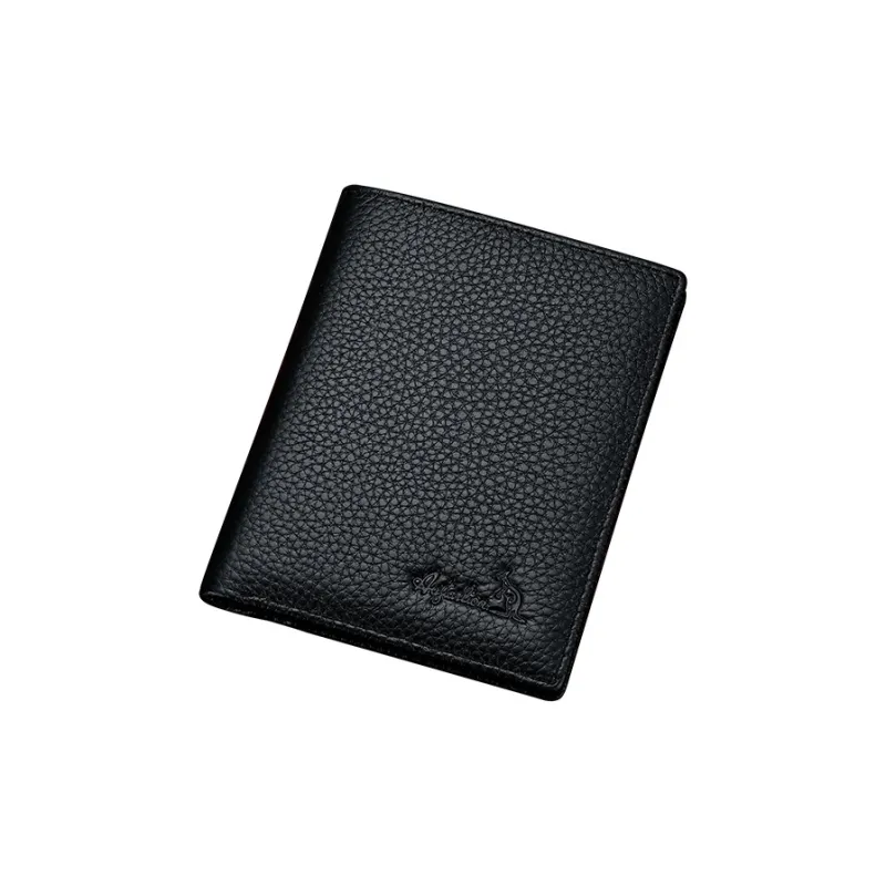 AUGTARLION Genuine Leather Leather Clip Wallet Regular Men's Black-1