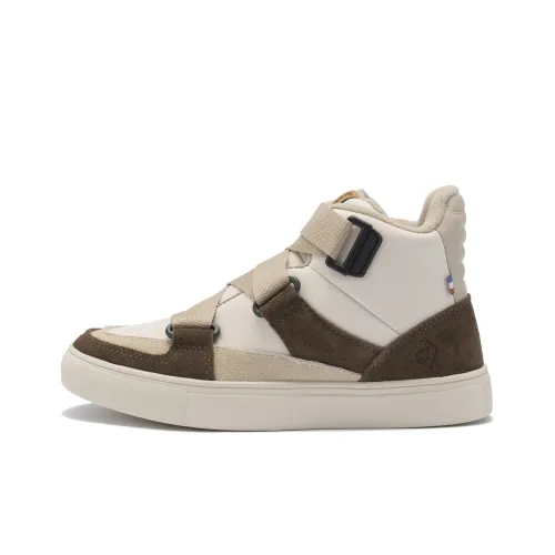 Le Coq Sportif Skateboard Shoes Unisex High-Top Brown