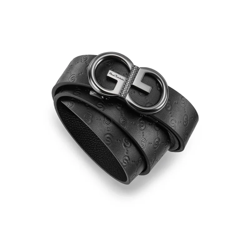 FAIRWHALE New Arrival Automatic Buckle Top Grain Cow Leather Belt Set Men's Width 3.5CM-5