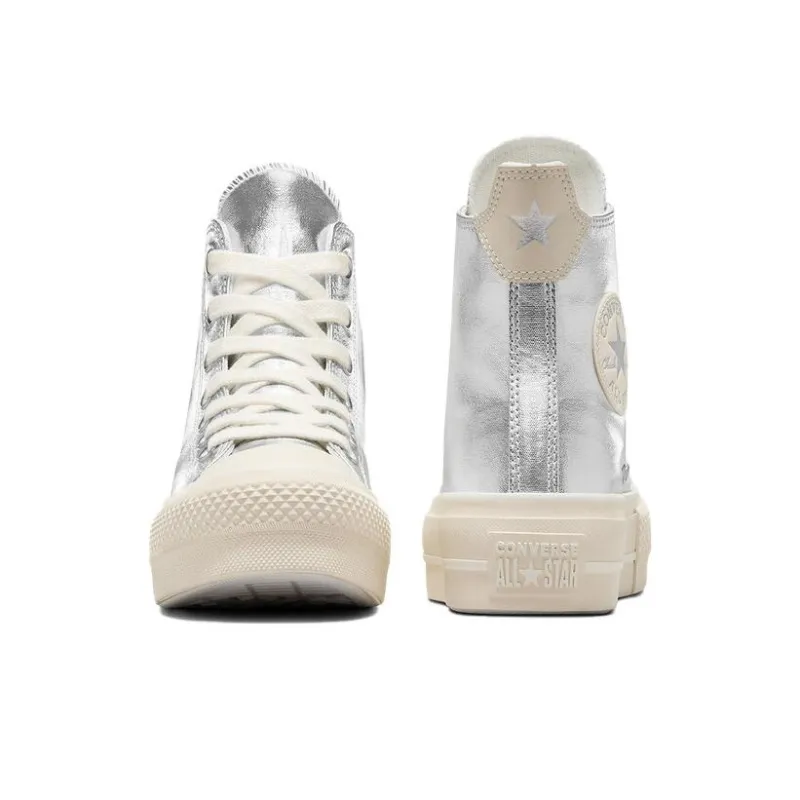 Converse Women's Chuck Taylor All Star Lift High 'Metallic Pure Silver' Women's-3
