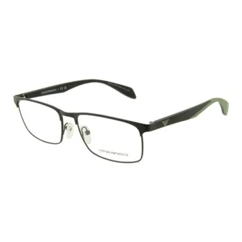 EMPORIO ARMANI Irregular Shape Eyeglass Frames Men's Black