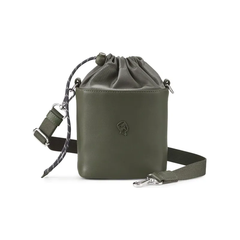 PORTER Fine Grain Cow Leather Bucket Bags Shoulder Bag Crossbody Bag Unisex Grape Green-0