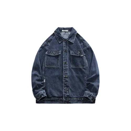 JASONWOOD Cowboy On The Run Denim Jackets Men Blue