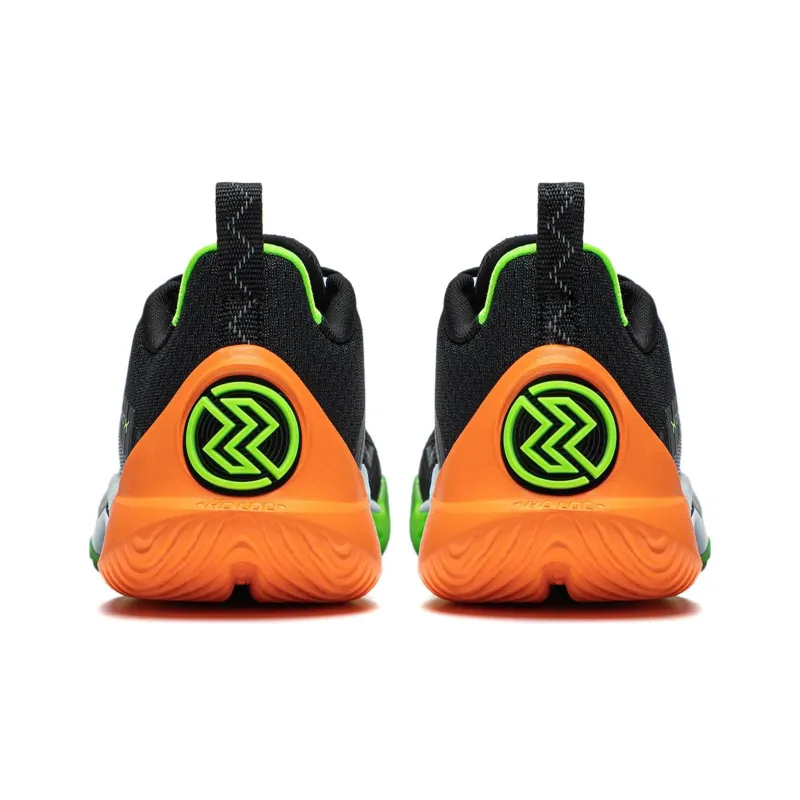 LINING Speed 10 Basketball Shoes Men Low Top Black Green Orange-5