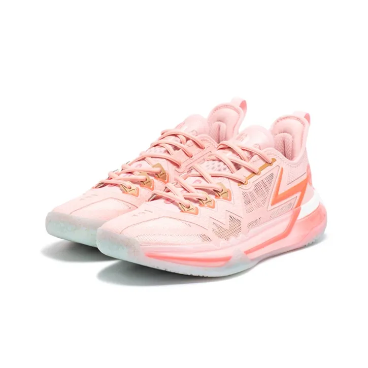 361° Big 3 Future The People Are Very Good Cushioning Anti-Slip And Wear-Resistant Low-Top Basketball Shoes Men's Pink-2