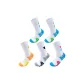 White Yellow Orange 1+White Blue Green 2+White Gray Black 1+White Blue Pink 1[5 Pack]