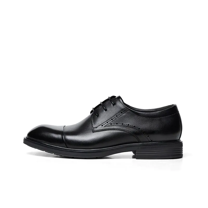 CAMEL Dress Shoes Men Low Top Black/Brown-0