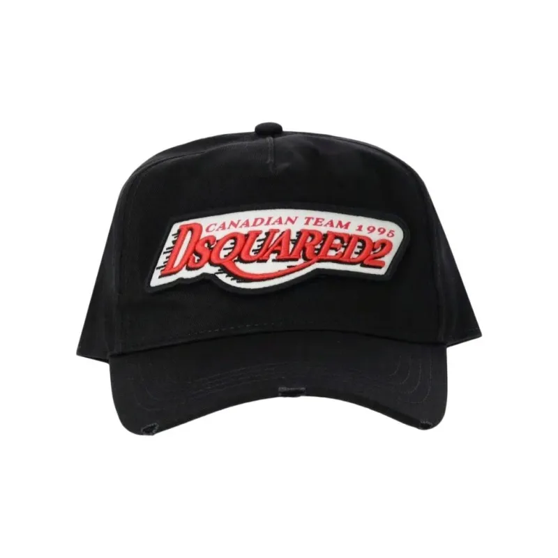 Dsquared2 Distressed Logo Patch Baseball Cap-1