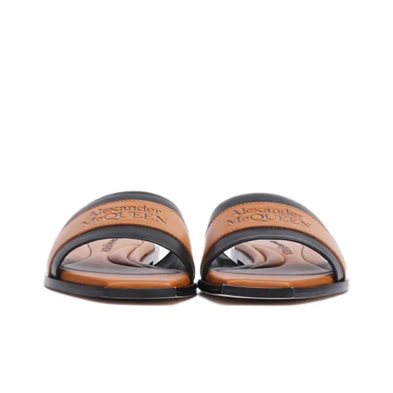 Alexander McQueen Slide Slippers Women's Coffee-2