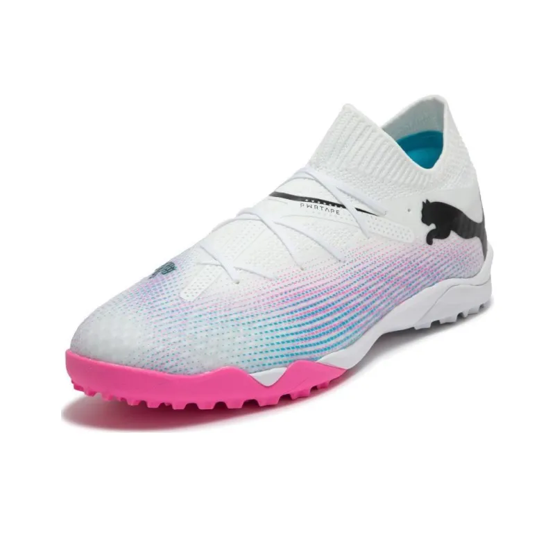 PUMA Future 7 Pro Cage Shoes 'White Pink Purple'-2