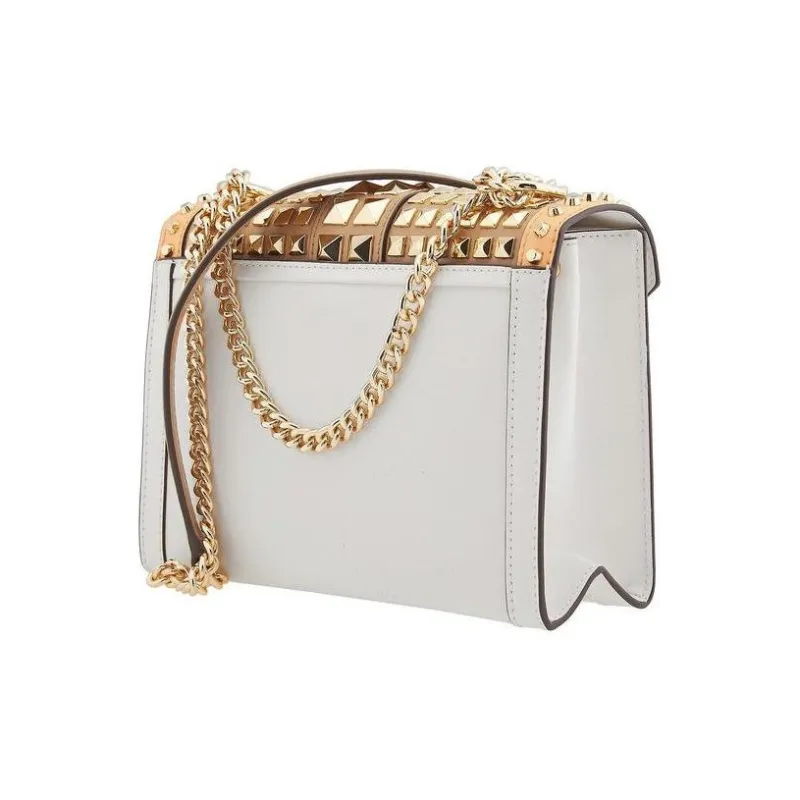 MICHAEL KORS Whitney Leather Commute Envelope Bag, Crossbody Bag Tubas Women's Cantaloupe/White/Camel/Multicolor-2