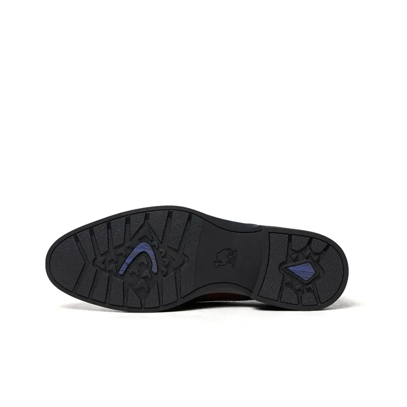 CAMEL Dress Shoes Men Low Top Black/Brown-9