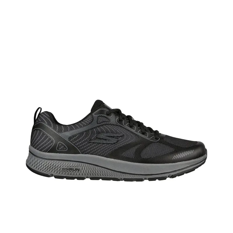 Skechers Go Run Consistent Cushioned Slip Resistant Low Top Casual Running Shoes Men's Black Gray-1
