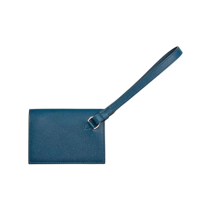 HERMES Kelly Pocket Madame Leather With Calfskin Calfskin Clutches Wallets Women's S4 Deep Blue Dark Blue-1