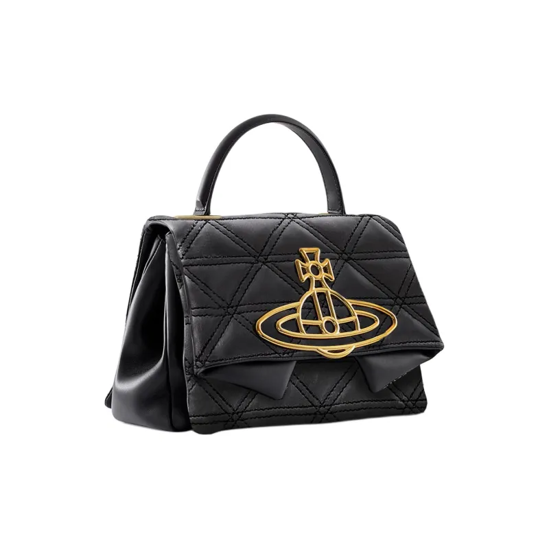 Vivienne Westwood Leather Portable Crossbody Bag, Shoulder Bag Women's Black-1