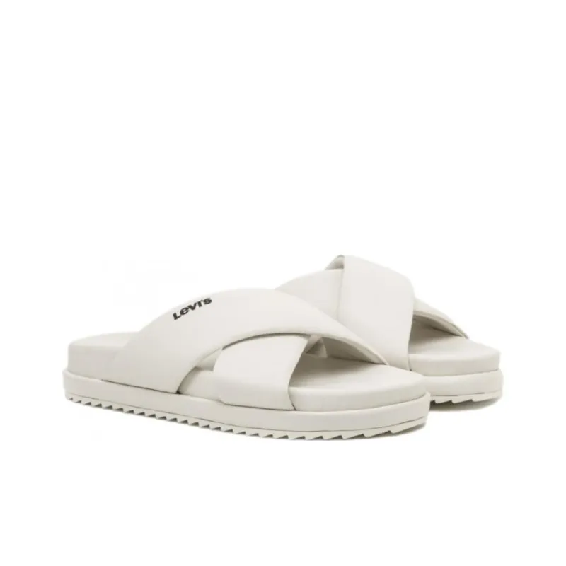 Levi's Slide Slippers Women's White-1