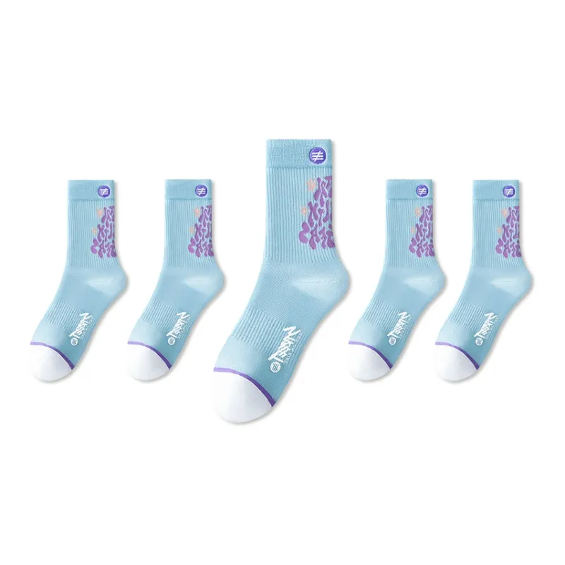 LUOLIAN Mid Calf Socks Women's 5 Pack-9
