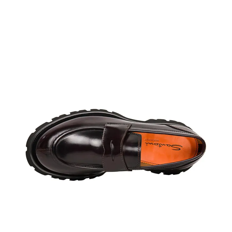 Santoni Alfie Loafers Men's Burgundy-3