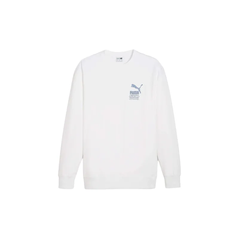 PUMA BRAND LOVE Men's Crew Sweatshirt Men's White-1
