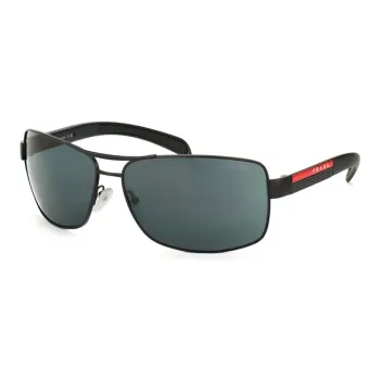 PRADA Metal Plastic Aviator Sunglasses Unisex Black