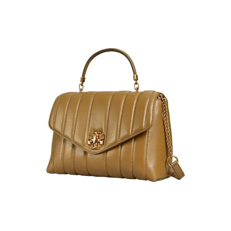 TORY BURCH Kira Leather Shoulder Bag, Crossbody Bag, Handbag Women's Brown-2