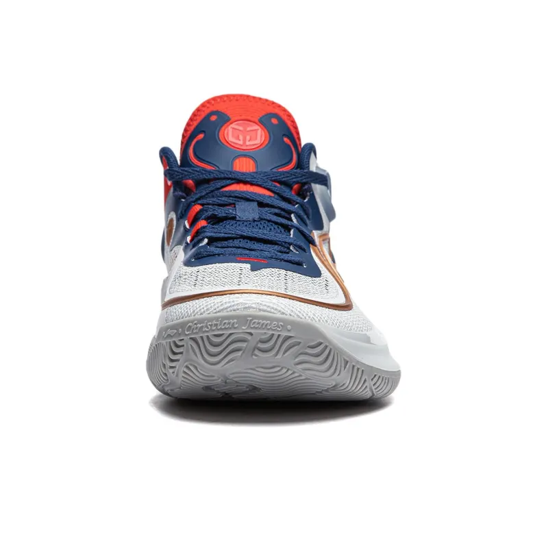 LINING CJ 3 Basketball Shoes Men Low Top Standard White/Navy-4