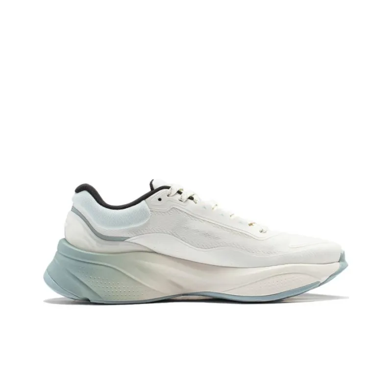 LiNing Soft Cushioned Wear-Resistant Lightweight Low-Top Casual Shoes Men's White Blue-1