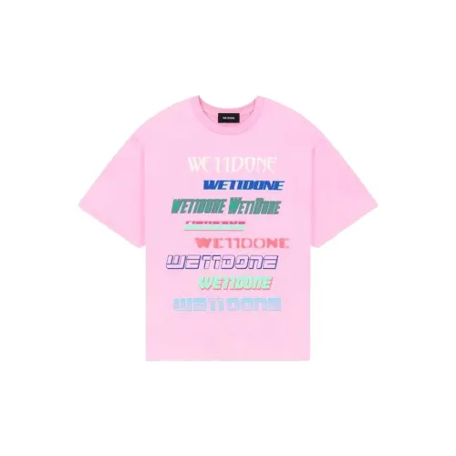 WE11DONE T-Shirts Unisex Bright Pink