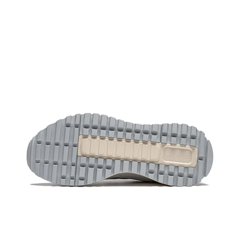 LiNing ChengFeng Anti-Slip And Wear-Resistant Cushioning Height Increasing Low-Top Casual Shoes Women's Gray-6