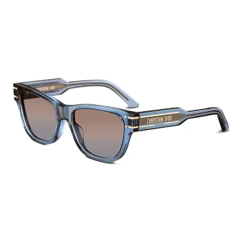 DIOR Acetate Irregular Shape Sunglasses Women's Blue